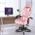bigzzia, Gaming-Stuhl, Bürostuhl, Schreibtischstuhl, Drehstuhl, Schwerlaststuhl, ergonomisches Design mit Kissen und verstellbarer Rückenlehne - 5