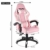 bigzzia, Gaming-Stuhl, Bürostuhl, Schreibtischstuhl, Drehstuhl, Schwerlaststuhl, ergonomisches Design mit Kissen und verstellbarer Rückenlehne - 7