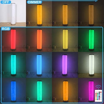 LED Stehlampe Dimmbar mit Fernbedienung für Wohnzimmer Farbwechsel Lichtsaeule LED RGB Stehleuchte Gaming Deko, 5 Watt, 54CM Höhe - 4