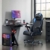 SONGMICS Gamingstuhl, Racing Chair, ergonomischer Schreibtischstuhl, Bürostuhl mit Kopfstütze und verstellbaren Armlehnen, höhenverstellbar, Stahlgestell, Kunstleder, schwarz-blau RCG014B01 - 2