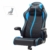 SONGMICS Gamingstuhl, Racing Chair, ergonomischer Schreibtischstuhl, Bürostuhl mit Kopfstütze und verstellbaren Armlehnen, höhenverstellbar, Stahlgestell, Kunstleder, schwarz-blau RCG014B01 - 5