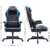 SONGMICS Gamingstuhl, Racing Chair, ergonomischer Schreibtischstuhl, Bürostuhl mit Kopfstütze und verstellbaren Armlehnen, höhenverstellbar, Stahlgestell, Kunstleder, schwarz-blau RCG014B01 - 7