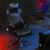 SONGMICS Gamingstuhl, Racing Chair, ergonomischer Schreibtischstuhl, Bürostuhl mit Kopfstütze und verstellbaren Armlehnen, höhenverstellbar, Stahlgestell, Kunstleder, schwarz-blau RCG014B01 - 8