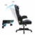SONGMICS Gamingstuhl, Racing Chair, ergonomischer Schreibtischstuhl, Bürostuhl mit Kopfstütze und verstellbaren Armlehnen, höhenverstellbar, Stahlgestell, Kunstleder, schwarz-blau RCG014B01 - 9