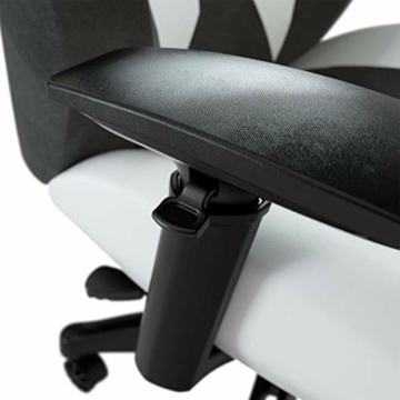 Corsair TC70 Remix Gaming-Stuhl (Entspannte Passung, Bezug aus Kunstleder und Weichem Stoff, Integrierte Lendenstütze aus Schaumstoff, Vielseitig Verstellbare Armlehnen, Leicht zu Montieren), Weiß - 3