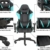 Futurefurniture®Gaming Stuhl,gamingstuhl,Gaming Sessel,Gaming Chair,mit Kopfstütze und Lendenkissen,Farbe:Blau - 5
