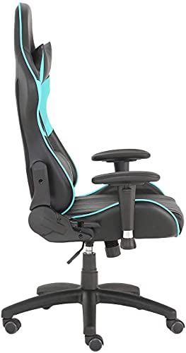 Futurefurniture®Gaming Stuhl,gamingstuhl,Gaming Sessel,Gaming Chair,mit Kopfstütze und Lendenkissen,Farbe:Blau - 7