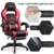 Amazon Brand - Umi Gaming Stuhl, Bürostuhl mit Fußstütze und Lendenkissen, höhenverstellbare Schreibtischstuhl, drehbar, ergonomisch, 90-135° Neigungswinkel, bis 150kg belastbar, schwarz-rot - 2