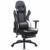 Dowinx Ergonomic Reclining Racing Style Gaming Stuhl mit Lordosenmassage, Computer Schreibtischstuhl, PU-Leder, E-Sports Gaming Stühle mit einziehbarer Fußstütze (schwarz & weiß) - 1