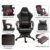 Dowinx Gaming Stuhl Bürostuhl Ergonomischer PC-Stuhl mit Massage Lendenwirbelstütze, Racing Stil PU Leder Hohe Rückenlehne Verstellbarer Drehsessel mit Fußstütze (Schwarz & Rot) - 3
