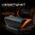 Dowinx Gaming Stuhl Ergonomischer Büro Lehnstuhl für PC mit Massage Lordosenstütze, Racing Stil Sessel PU-Leder-E-Sport-Gamer Stühle mit Ausziehbarem Fußraste (schwarz&orange) - 3