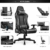 GTPLAYER Gaming Stuhl Bürostuhl mit Lautsprecher Schreibtischstuhl Drehstuhl Ergonomisches Design PC Stuhl Multi-Funktion E-Sports Chefsessel (Schwarz-Grau) gtracing Series - 3