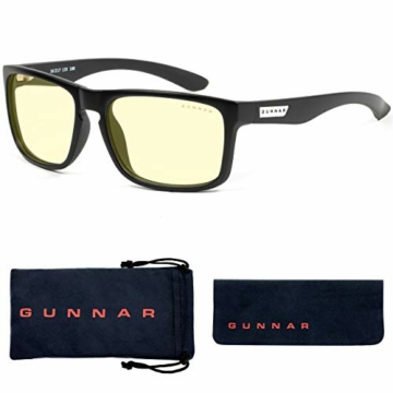 Gunnar Gaming- und Computerbrille | Model: Intercept, Rahmen: Onyx, Linse: Amber | Anti-Blaulicht-Brille | Patentierte Linse, 65% Blaulicht- & 100% UV-Lichtschutz - 4