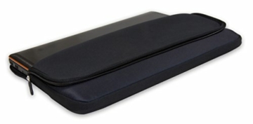 Luxburg® Design Laptoptasche Notebooktasche Sleeve für 17,3 Zoll, Motiv: Blumenornament lila/weiß - 2