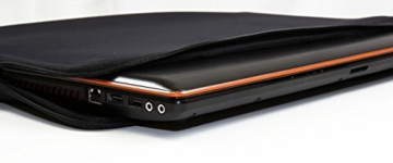 Luxburg® Design Laptoptasche Notebooktasche Sleeve für 17,3 Zoll, Motiv: Blumenornament lila/weiß - 4