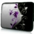 Luxburg® Design Laptoptasche Notebooktasche Sleeve für 17,3 Zoll, Motiv: Blumenornament lila/weiß - 1