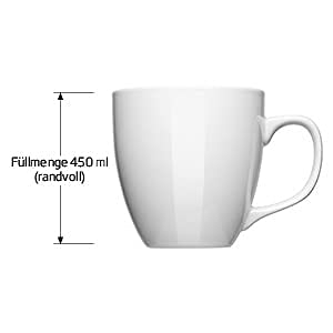 Mahlwerck XXL Jumbotasse, Große Porzellan-Kaffeetasse mit Matter Soft-Touch Oberfläche, Soft-Sand, 450ml - 2