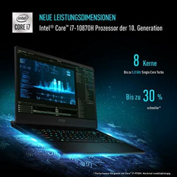 MSI GP76 Leopard 10UE-022 17.3 Zoll FHD (1920*1080 Pixel /144 Hz) Gaming Notebook (Intel Core Comet Lake i7-10870H+HM470), NVIDIA GeForce RTX 3060 6 GB, 16 GB DDR4-3200 1 TB, Windows 10 Home - 2