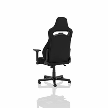 NITRO CONCEPTS E250 Gaming Stuhl - Bürostuhl Ergonomisch Schreibtischstuhl Zocker Stuhl Gaming Sessel Drehstuhl mit Rollen Stoffbezug Belastbarkeit 125 Kilogramm Schwarz - 9