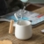 R RUNVEL Espressotassen Kaffeetassen groß Kaffeetassen mit Deckel und Edelstahllöffel KeramikTasse mit Holzgriff 400 ML Tassen kaffeebecher Coffee Cup Weiß - 3