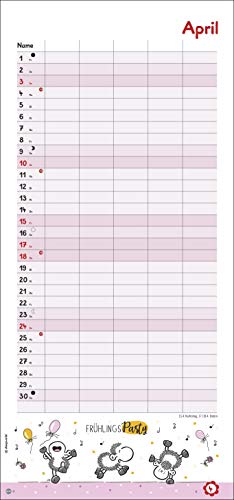 sheepworld Familienplaner 2022 - Wandkalender mit Monatskalendarium, 5 Spalten, Schulferien, 2 Stundenpläne, 3-Monats-Ausblick Januar bis März 2023 - 21 x 45 cm - 5