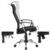 SONGMICS Bürostuhl, ergonomischer Schreibtischstuhl, Drehstuhl, gepolsterter Sitz, Stoffbezug, höhenverstellbar und neigbar, bis 120 kg belastbar, schwarz OBN034B01 - 4