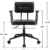 YAMASORO Vintage Bürostuhl Leder schreibtischstuhl Drehstuhl mit Rollen Werkstatt Stuhl Höhenverstellbar Konferenzstuhl Für Office Chair,Schwarz - 7