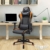 Acethrone Gaming-Stuhl ergonomischer,E-Sports Stuhl Bequemer Computerstuhl Rückenlehne,165° neigbar mit Kopfstütze und Lendenkissen Gamer-Sitz Höhe & Armlehnen verstellbar 360 ° drehbarstuhl (Orange) - 6