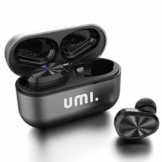 Amazon Brand - Umi Bluetooth 5.0 IPX7 W5s Kabellose In-Ear-Kopfhörer für iPhone Samsung, Huawei mit Patentiertem Intelligenten Metall-Ladeetui (Grau) - 1