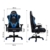 AutoFull Gaming Stuhl Schreibtischstuhl Gamer Ergonomischer Bürostuhl mit hoher Rückenlehne und Lendenwirbelstütze,PU-Leder,Einstellbare Sitzhöhe und Rückenlehnenneigung,Blau (DREI Jahre Garantie) - 7