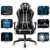 Diablo X-One 2.0 Gaming Stuhl Gamer Chair Bürostuhl Schreibtischstuhl Verstellbare Armlehnen Ergonomisches Design Nacken/-Lendenkissen Wippfunktion Schwarz-Weiß King (XL) - 2
