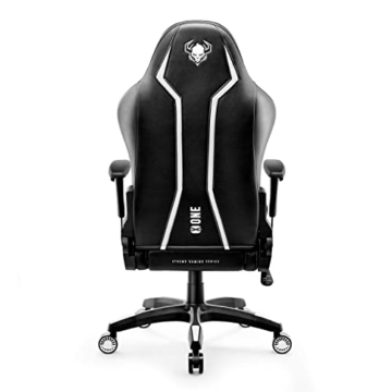 Diablo X-One 2.0 Gaming Stuhl Gamer Chair Bürostuhl Schreibtischstuhl Verstellbare Armlehnen Ergonomisches Design Nacken/-Lendenkissen Wippfunktion Schwarz-Weiß King (XL) - 5