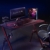 Dripex Ergonomischer Gaming Tisch, Schreibtisch Gaming mit Großer Oberfläche, Kohlefaser-Desktop, mit Getränke-, Gamepad- und Kopfhörerhalter, 110x75x55cm - 8
