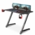 Dripex Gaming Tisch, Schreibtisch Gaming mit Großer Oberfläche, Z-förmiger Stabiler Bein und Kohlefaser-Desktop, mit Getränke-, Gamepad- und Kopfhörerhalter, 110x75x60cm, Schwarz - 8