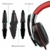 Gaming Headset, Dland 3.5mm verdrahteten Bass Stereo Noise Isolation Gaming-Kopfhörer mit Mikrofon für Laptop-Computer, Handy, PS4 und so on- Volume Control (schwarz und rot) - 4