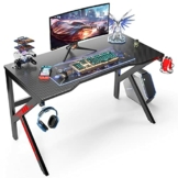 Gaming Tisch 120CM Computer Schreibtisch, Gaming Tische für Gaming Laptops, Büro PC Gaming-Tisch mit Kontroller Halterung, Getränkehalter, Kopfhörerhaken - 1