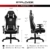 GTPLAYER Gaming Stuhl Stoff Bürostuhl Gamer Ergonomischer Stuhl Einstellbare Armlehne Einteiliger Stahlrahmen von der Leinen machartige Oberfläche Schwarz - 6