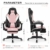 IntimaTe WM Heart Racing Stuhl mit Hoher Rückenlehne, Ergonomischer Gaming Stuhl, Bürostuhl aus Kunstleder (Pink) - 2