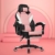 IntimaTe WM Heart Racing Stuhl mit Hoher Rückenlehne, Ergonomischer Gaming Stuhl, Bürostuhl aus Kunstleder (Pink) - 3
