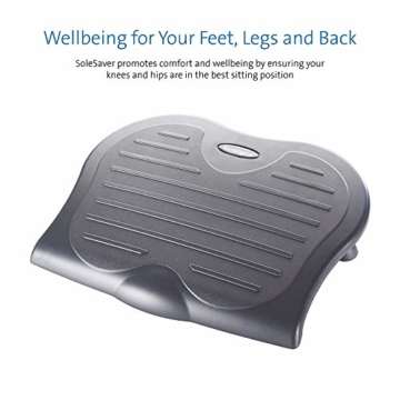 Kensington ergonomische Fußstütze SoleSaver für eine verbesserte Körperhaltung, Minderung chronischer Rückenschmerzen und orthopädische Entlastung, ideal fürs Home Office & Büro, grau, 56152 - 2