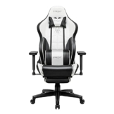 Kirogi ergonomischer Gaming Stuhl, verstellbare Gaming-Stühle mit Fußstütze, großer PC Stuhl Gaming mit Kopfstütze und Lendenwirbelstütze, 180°Büro-Gaming-Stuhl mit hohem Kohlefaser-Ledergehalt. Weiß - 1