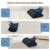 Levesolls Höhenverstellbare Fußstütze mit 2 optionalen Fußkissen für Schreibtisch und Büro rutschfest - 3