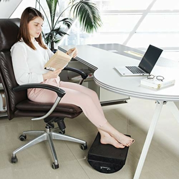 Levesolls Höhenverstellbare Fußstütze mit 2 optionalen Fußkissen für Schreibtisch und Büro rutschfest - 6