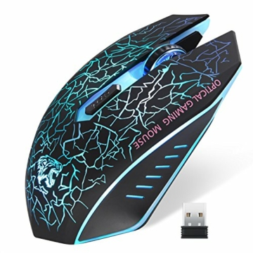 M2 kabellos wiederaufladbar Gaming Maus Optische geräuschlos Mäuse mit Nano Empfänger 6 Tasten für Mac Notebook Desktop Laptop - 8