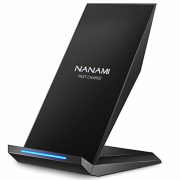 NANAMI Fast Wireless Charger,Induktive Ladestation für iPhone 13 12 pro 12 11 XS Max XR X 8 Plus,kabelloses Ladegerät Qi Charger Handy ladestation Schnell für Samsung Galaxy S21 S20 S10 S9 S8+ Note 20 - 1