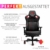 OMEN Citadel Gaming Stuhl (Bürostuhl, Schreibtischstuhl, höhenverstellbar, Lendenkissen, Kopfkissen, 4D verstellbare Armlehnen) schwarz / rot - 2