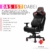 OMEN Citadel Gaming Stuhl (Bürostuhl, Schreibtischstuhl, höhenverstellbar, Lendenkissen, Kopfkissen, 4D verstellbare Armlehnen) schwarz / rot - 4