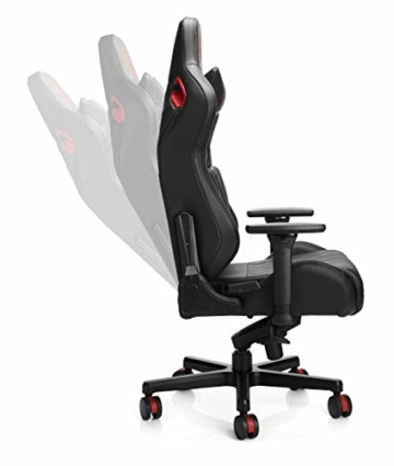 OMEN Citadel Gaming Stuhl (Bürostuhl, Schreibtischstuhl, höhenverstellbar, Lendenkissen, Kopfkissen, 4D verstellbare Armlehnen) schwarz / rot - 7