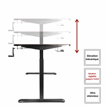 OPLITE - Supreme Desk - Gaming E-Sport-Tisch mit Verstellbarer Höhe 160x80x75 bis 124cm - 4
