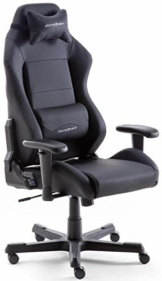 Robas Lund DX Racer 3 Gaming Stuhl Bürostuhl Schreibtischstuhl mit Wippfunktion Gamer Stuhl Höhenverstellbarer Drehstuhl PC Stuhl Ergonomischer Chefsessel, schwarz - 1